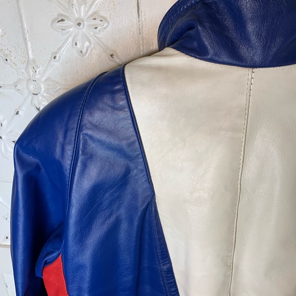 Vintage leather moto jacket - Picture 8 of 16